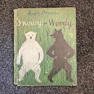 SNOWY AND WOODY By Roger Duvoisin - Hardcover Book 1979 Library Vintage